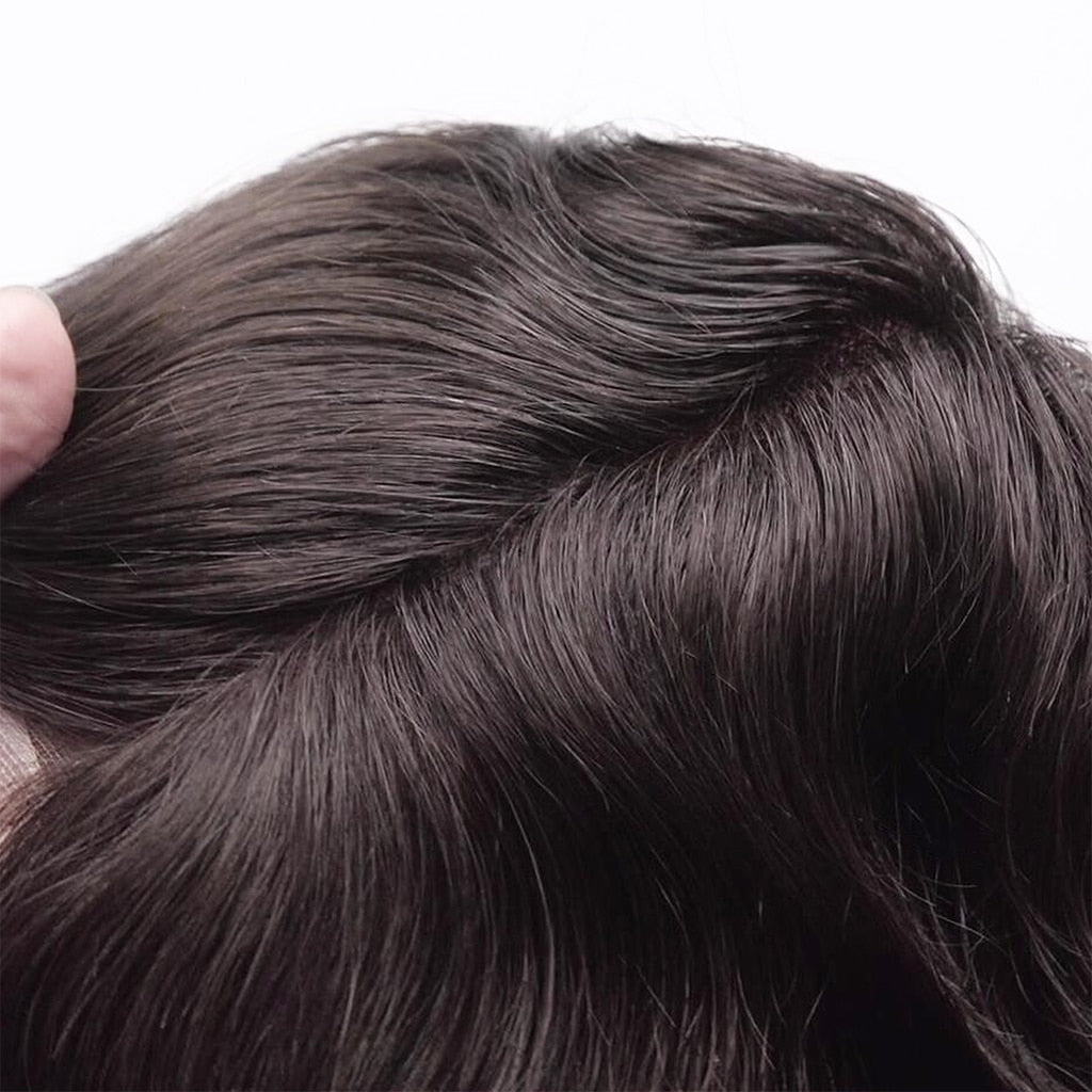 Erik Fine Mono Hairpiece with Skin Gauze Perimeter and Lace Front – Premium Blend of Comfort and Realism