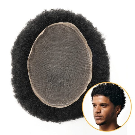 Clifton- Premium African American Male Hair Unit for Natural-Looking Styles