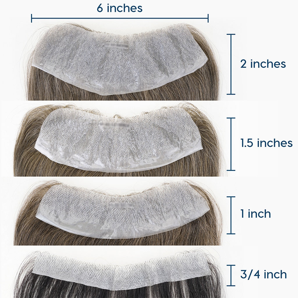 PU-FRONTAL Men's Frontal Hair Piece for Receded Hairline – Premium Human Hair Solution