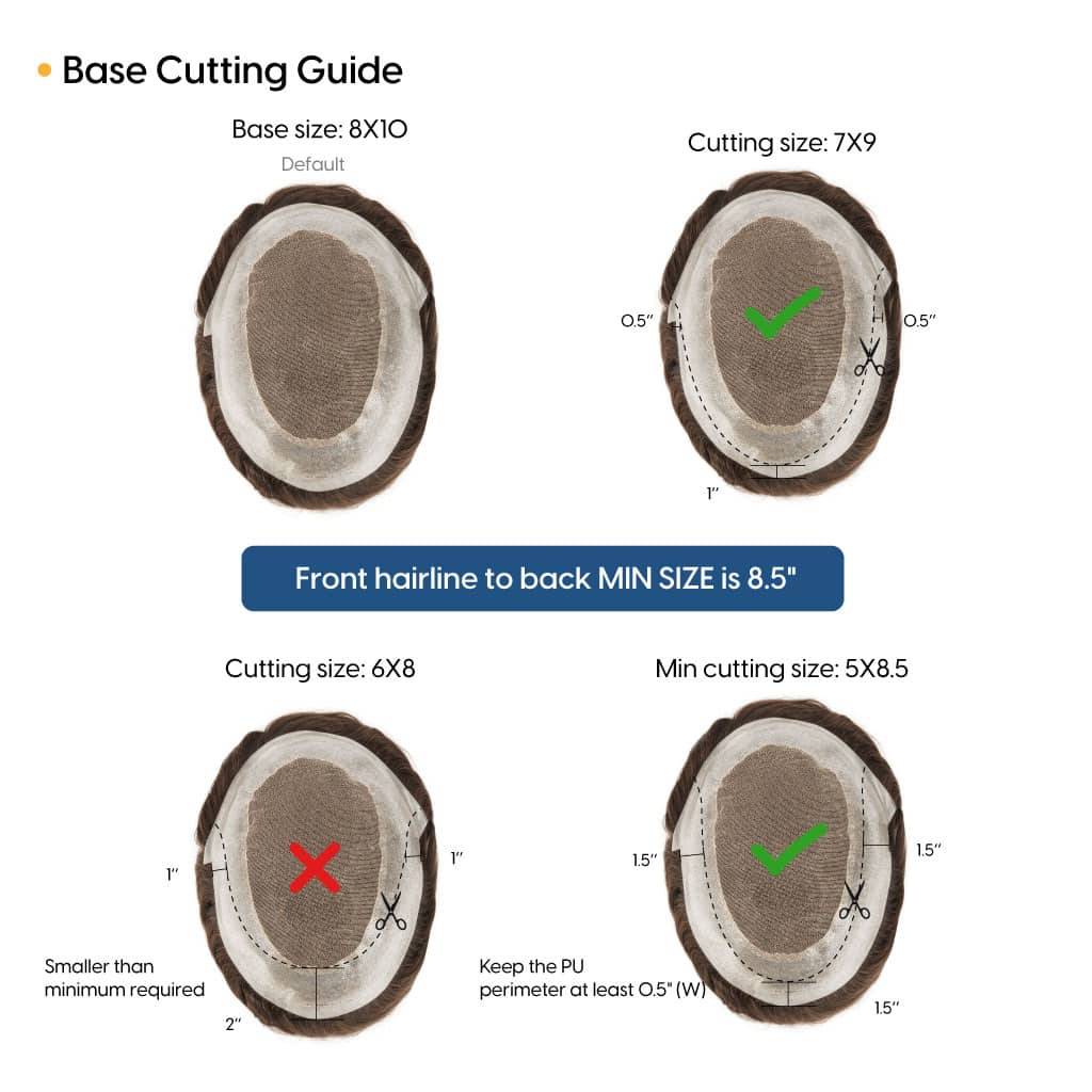 Derek Swiss Lace Hair System With a Wider PU Perimeter